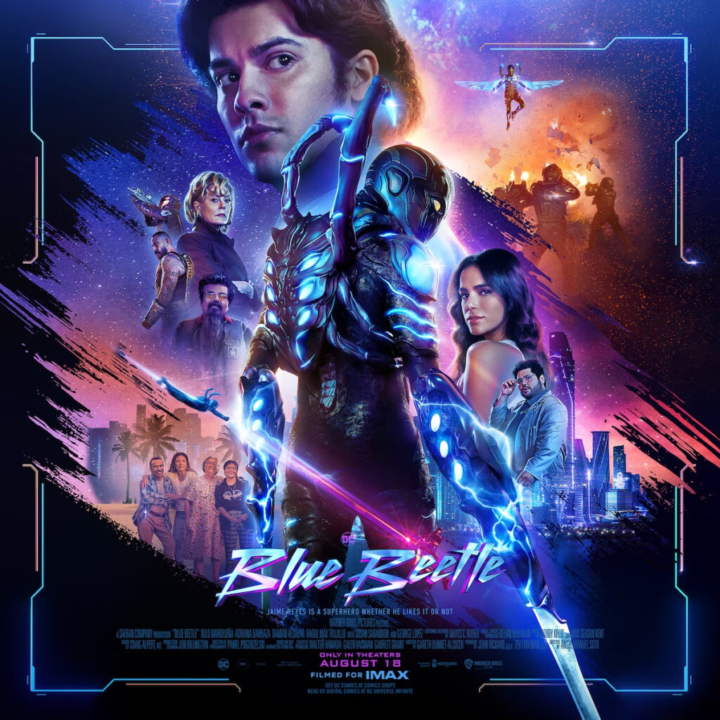 blue beetle poster with all actors
